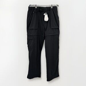 Prana Stretch Zion Convertble Pants size L Regular Women's In Black 2064541
